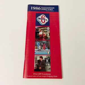 Vintage 1986 Motel 6 Nationwide Directory Brochure  Pamphlet Summer Edition
